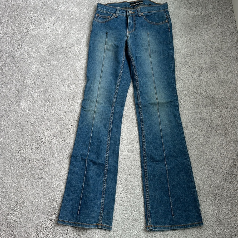 Bebe Y2K Pintuck Boot Cut Flare Jeans 27